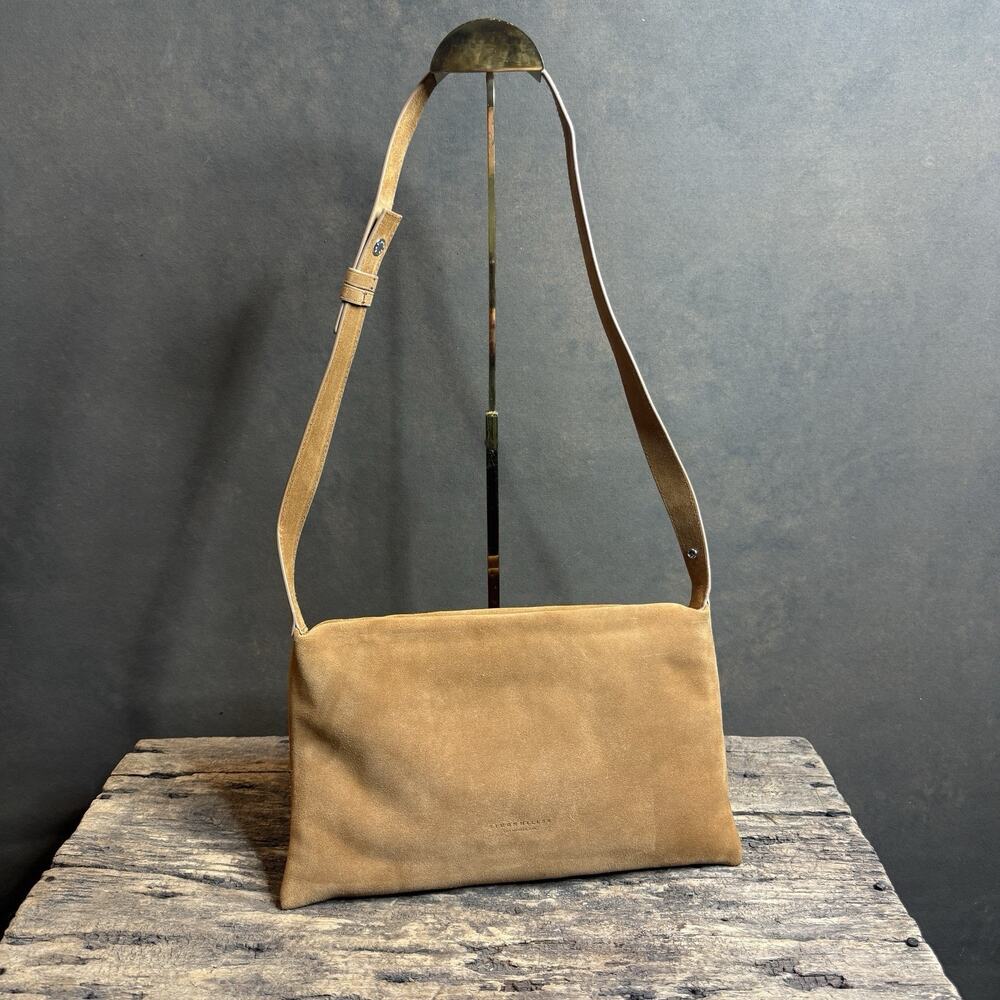 Simon Miller Toffee Suede Puffin Shoulder Bag Tan Adjustable Strap
